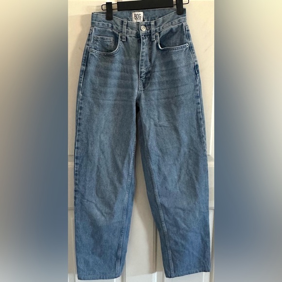 BDG Urban Outfitters High Rise Baggy Straight Leg Blue Jeans Women's Size 25 - Picture 3 of 10